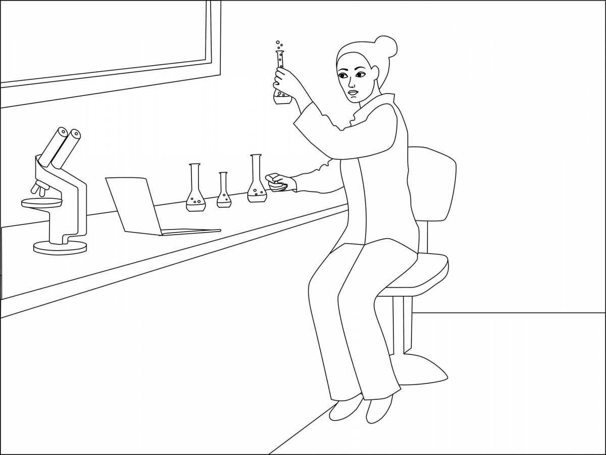 Fun coloring pages of scientists for preschoolers