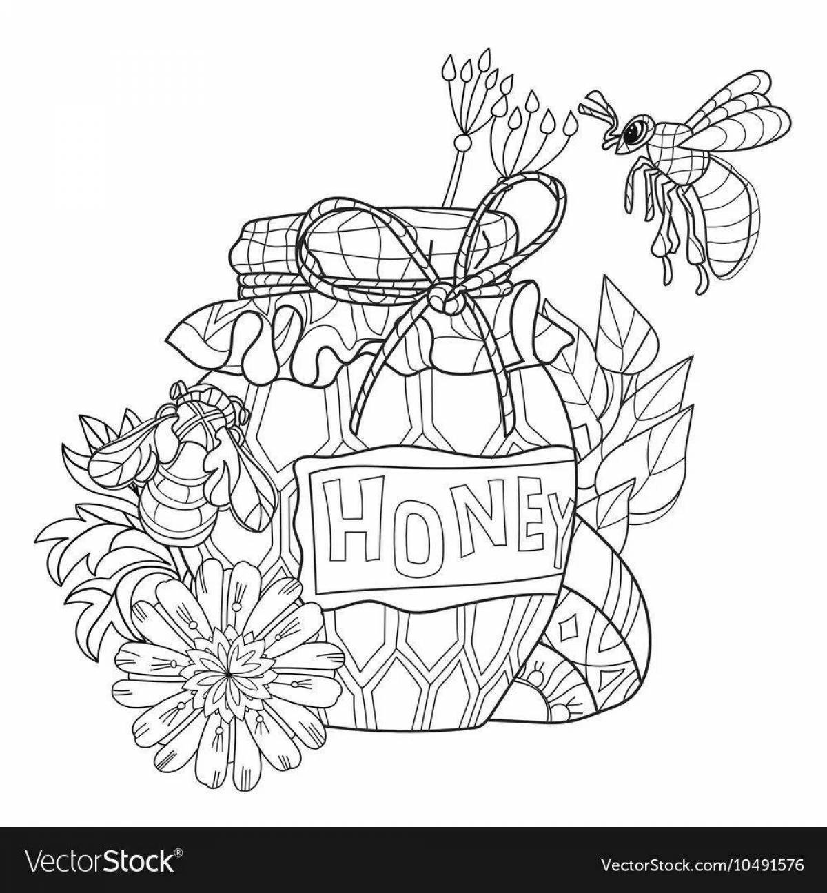 Great honey coloring book for preschoolers
