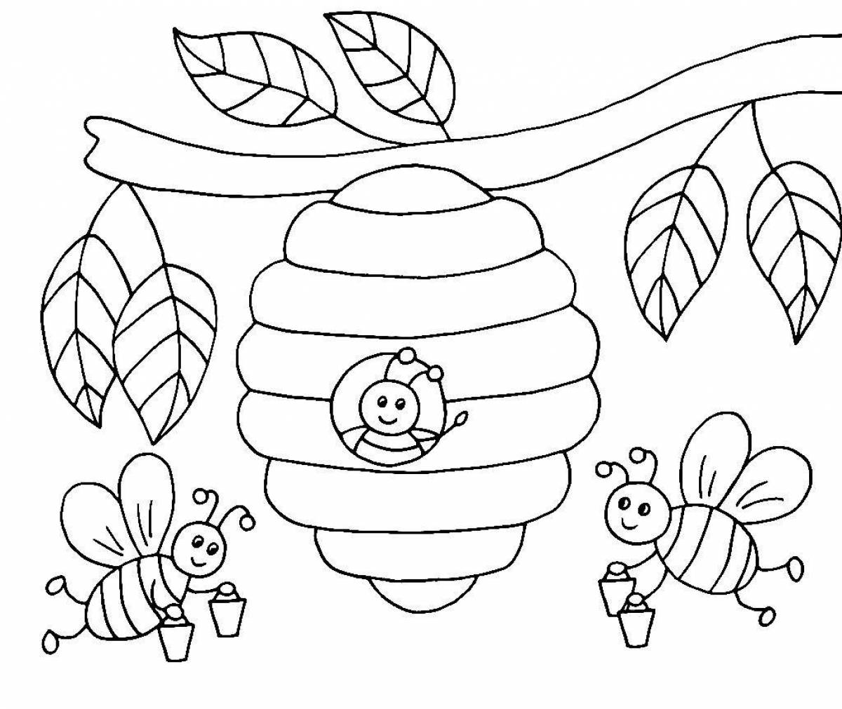 Outstanding honey coloring for toddlers