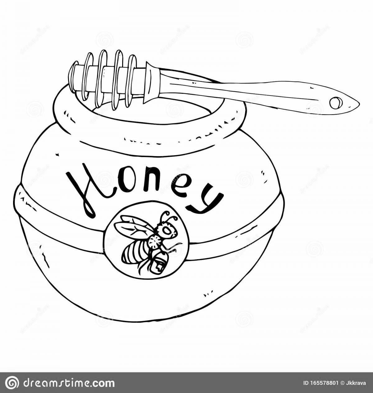 Glitter honey coloring for toddlers