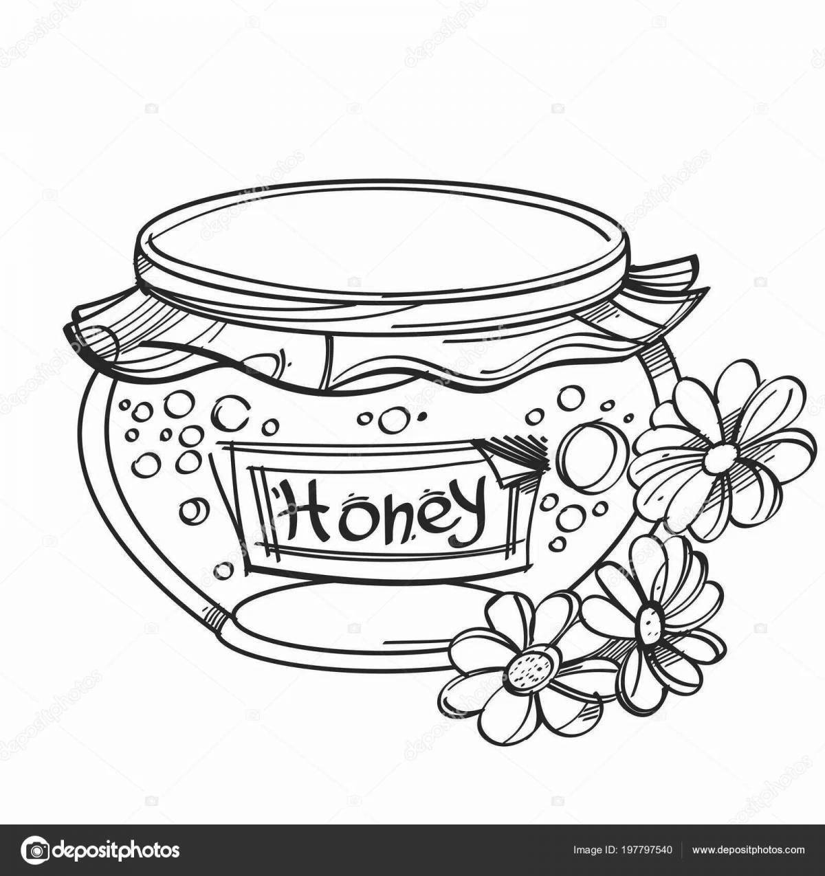 Exquisite honey coloring book for preschoolers
