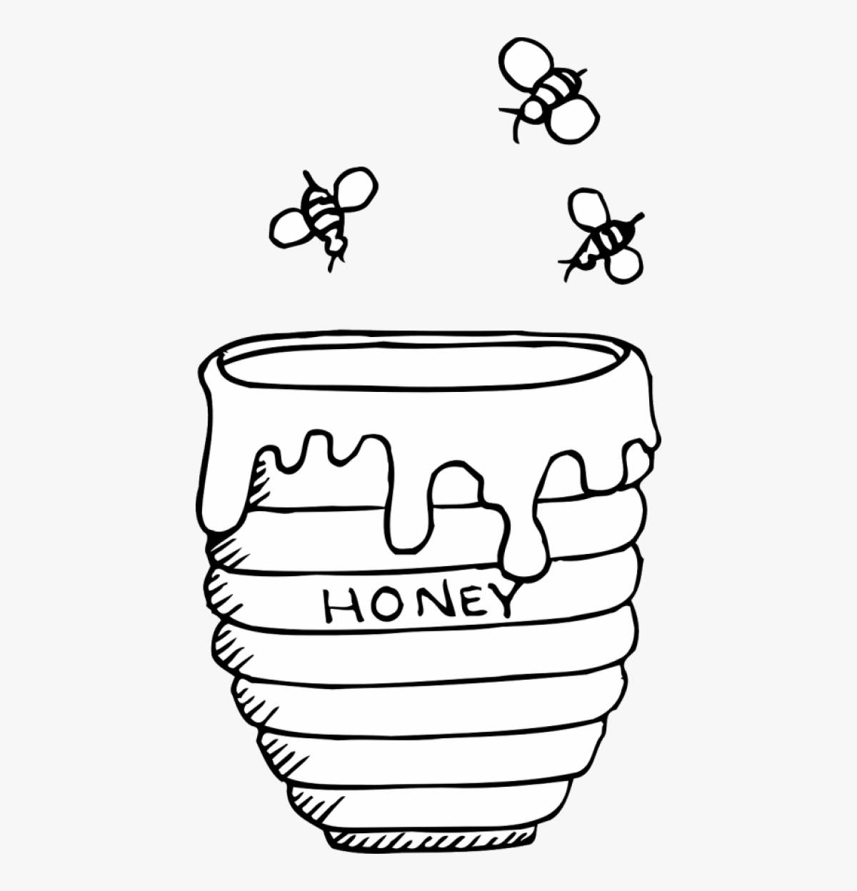 Glitter honey coloring for kids