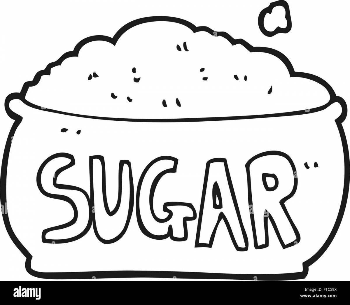 Radiant sugar coloring page for babies