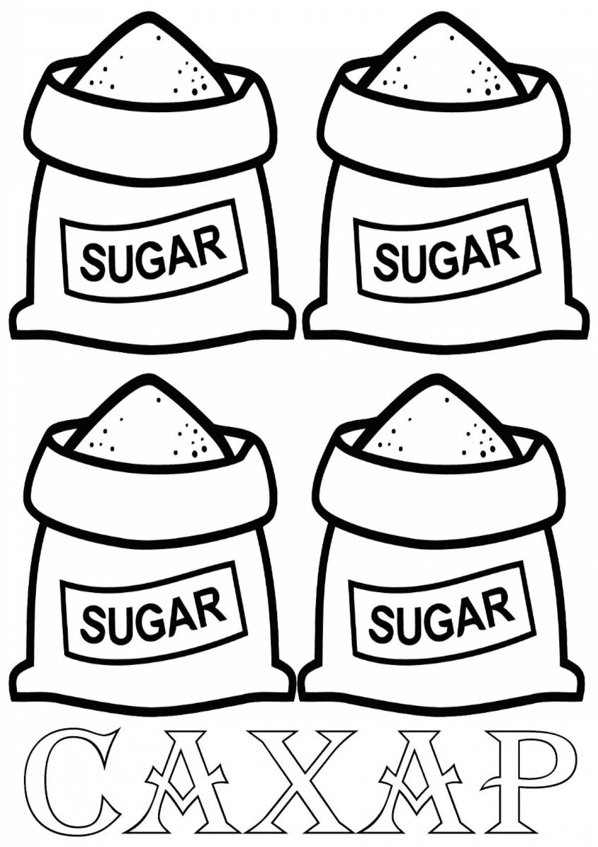 Superb sugar coloring page for preschoolers
