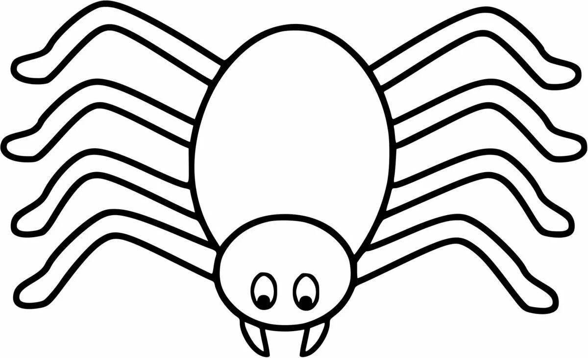 Junior spider playful coloring page