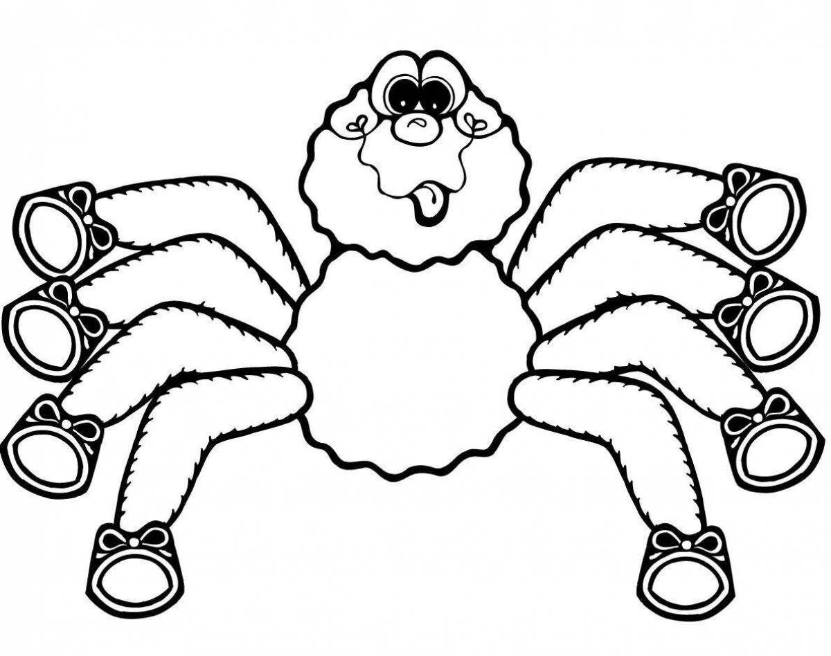 Outstanding spider coloring page for kids