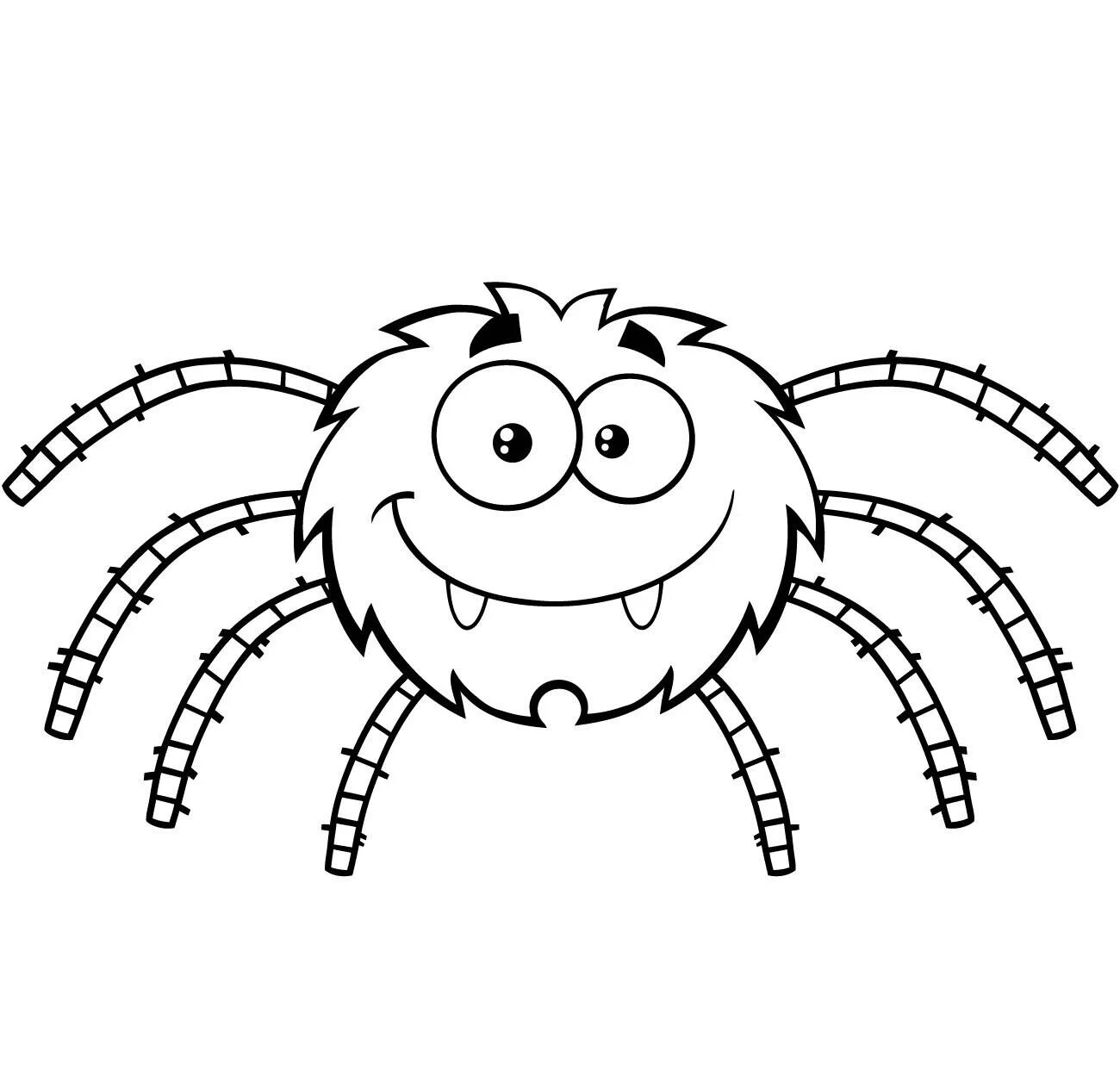 Colorful spider coloring for schoolchildren