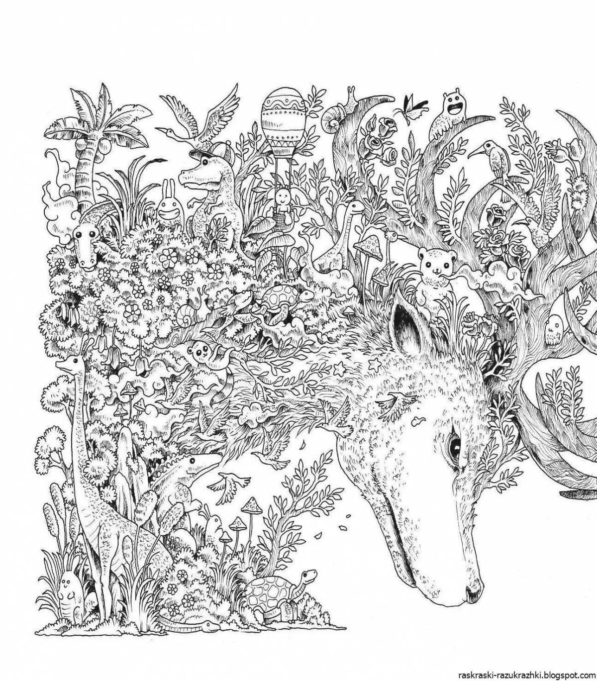 Great animal coloring pages for adults