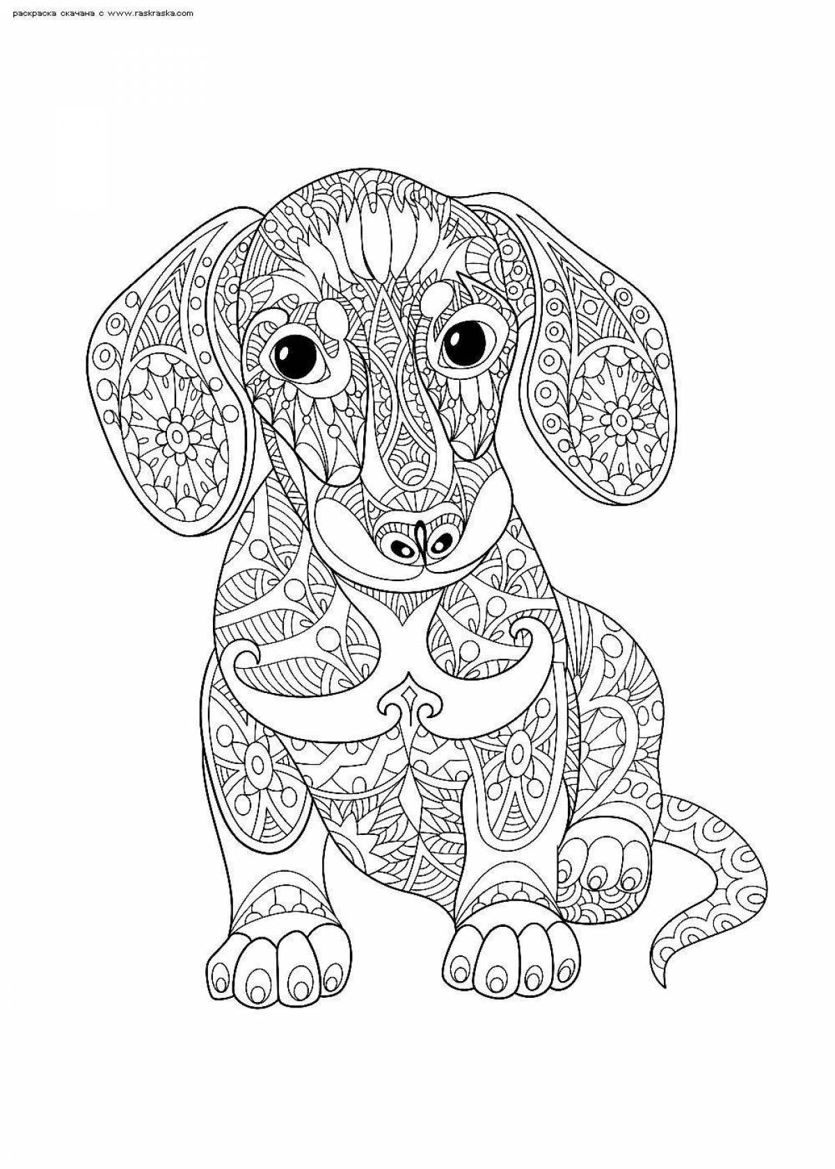 Fabulous animals coloring for adults