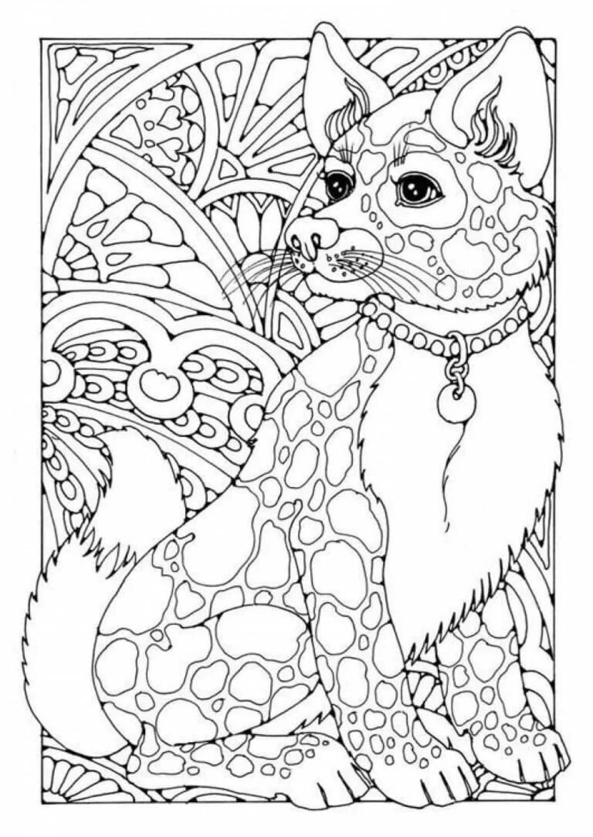 Adorable animal coloring book for adults