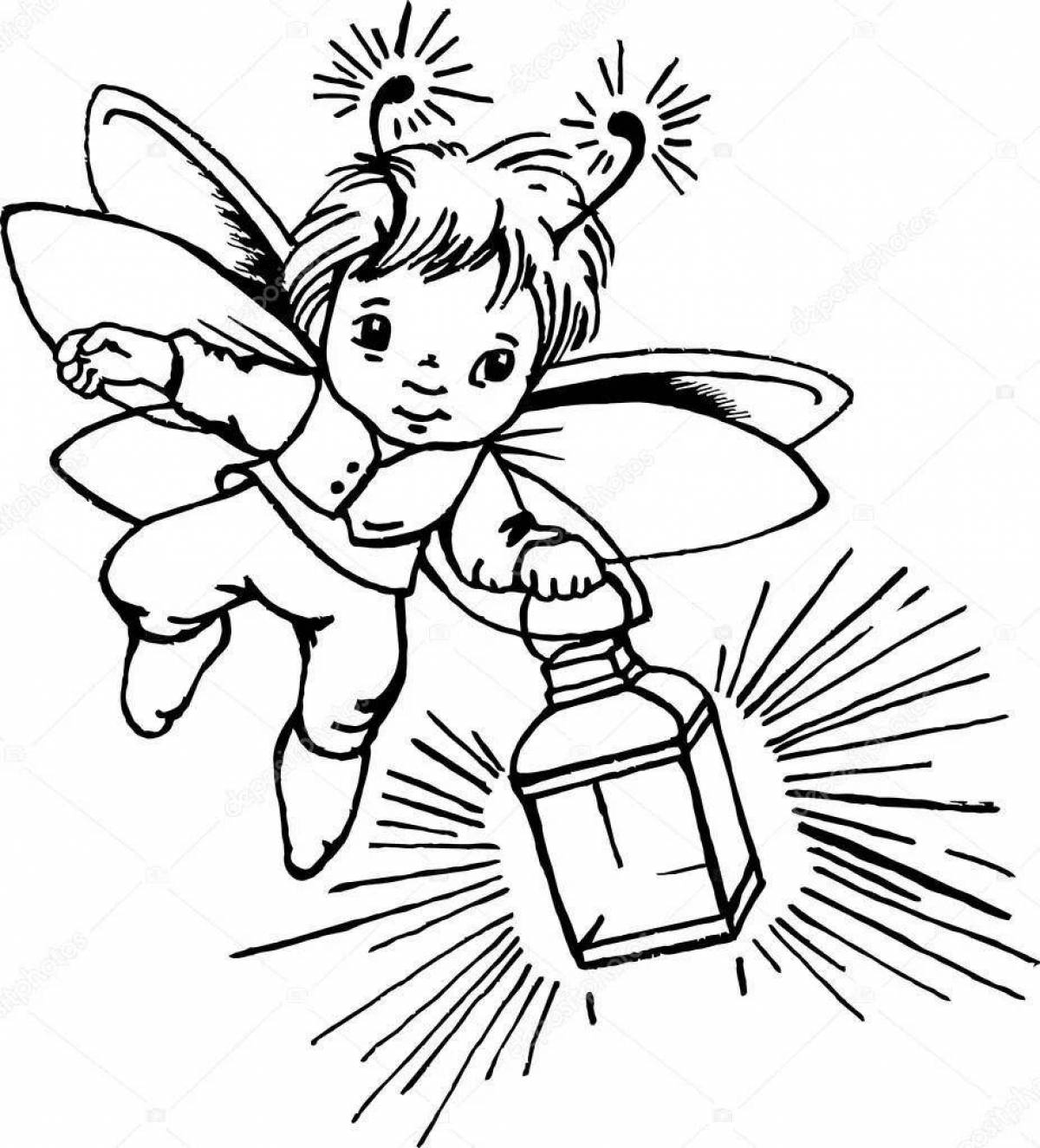 Fun coloring with flashlight for kids