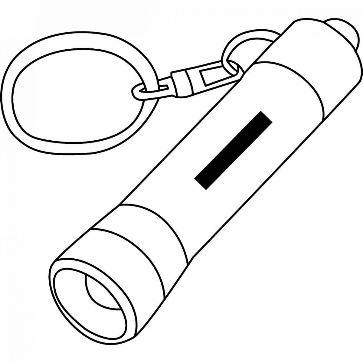 Colorful flashlight coloring book for kids