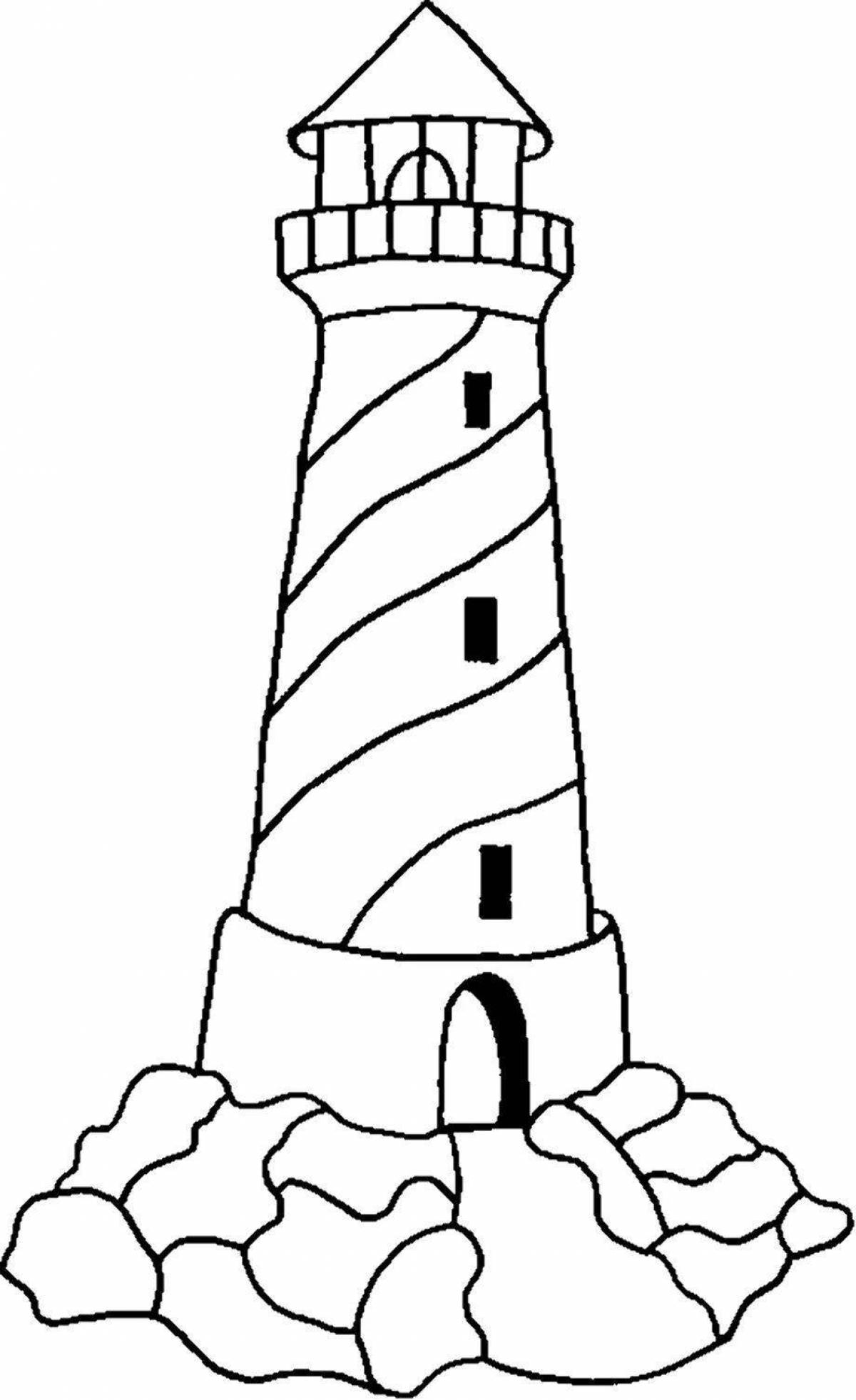 Exquisite tower coloring book for kids