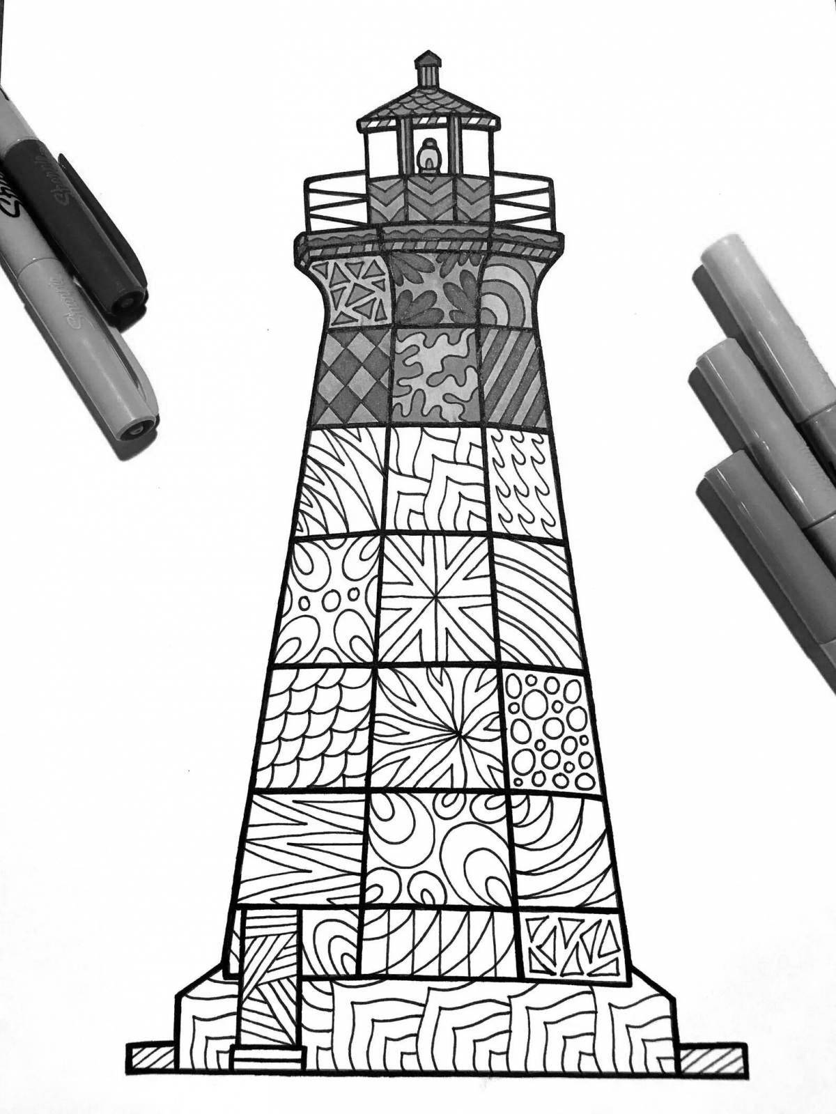 Adorable tower coloring book for kids