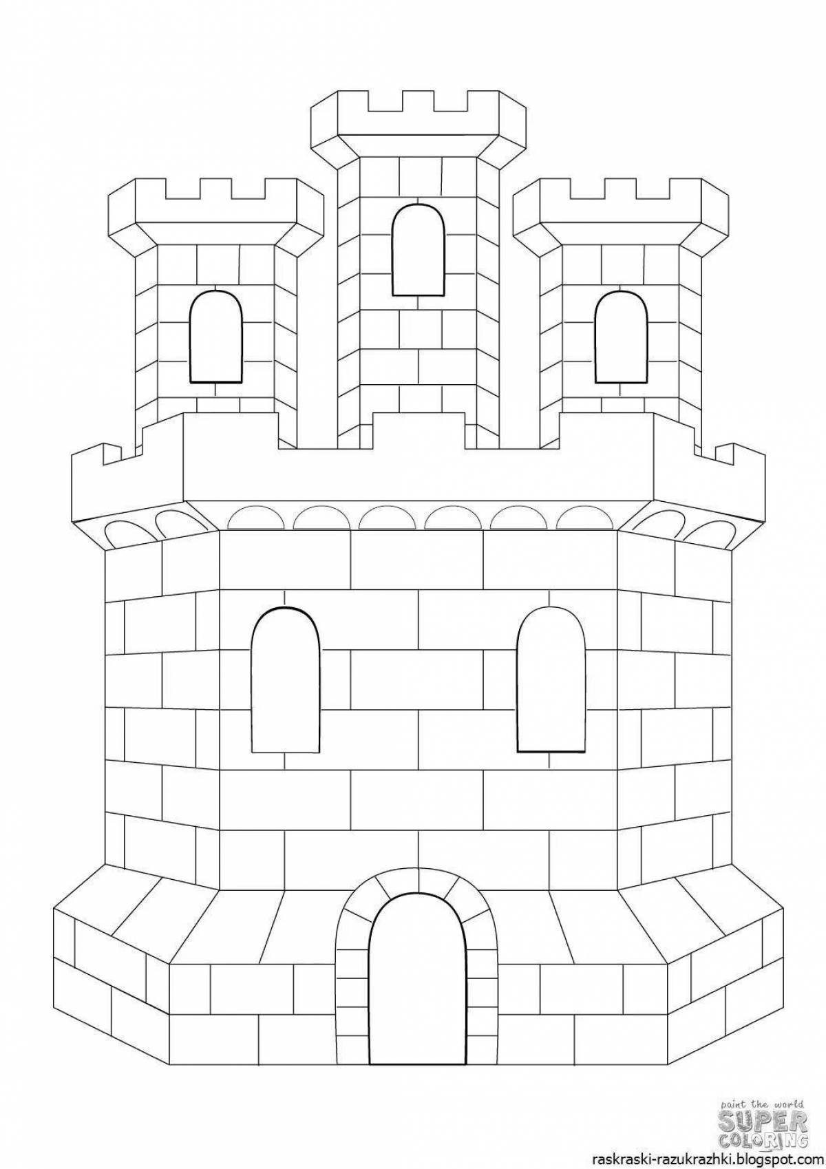 Wonderful tower coloring book for kids