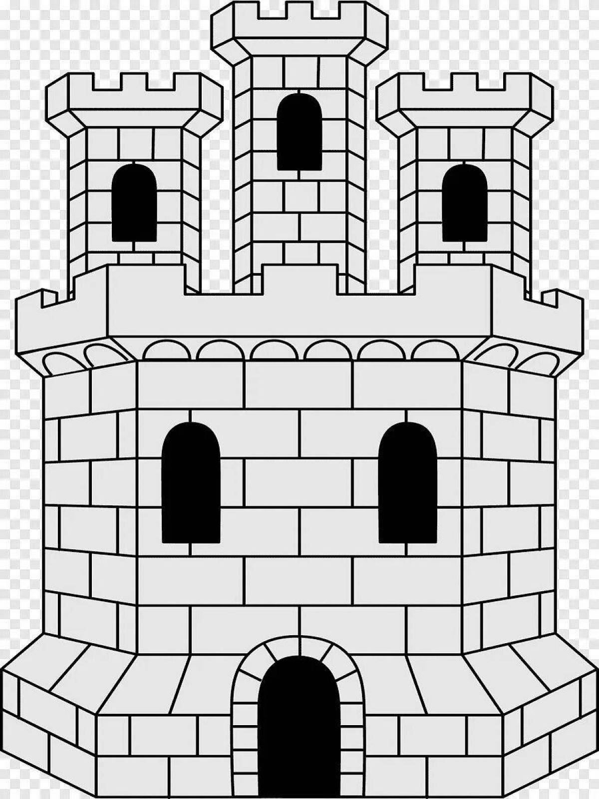 Photo Coloring beckoning tower for kids