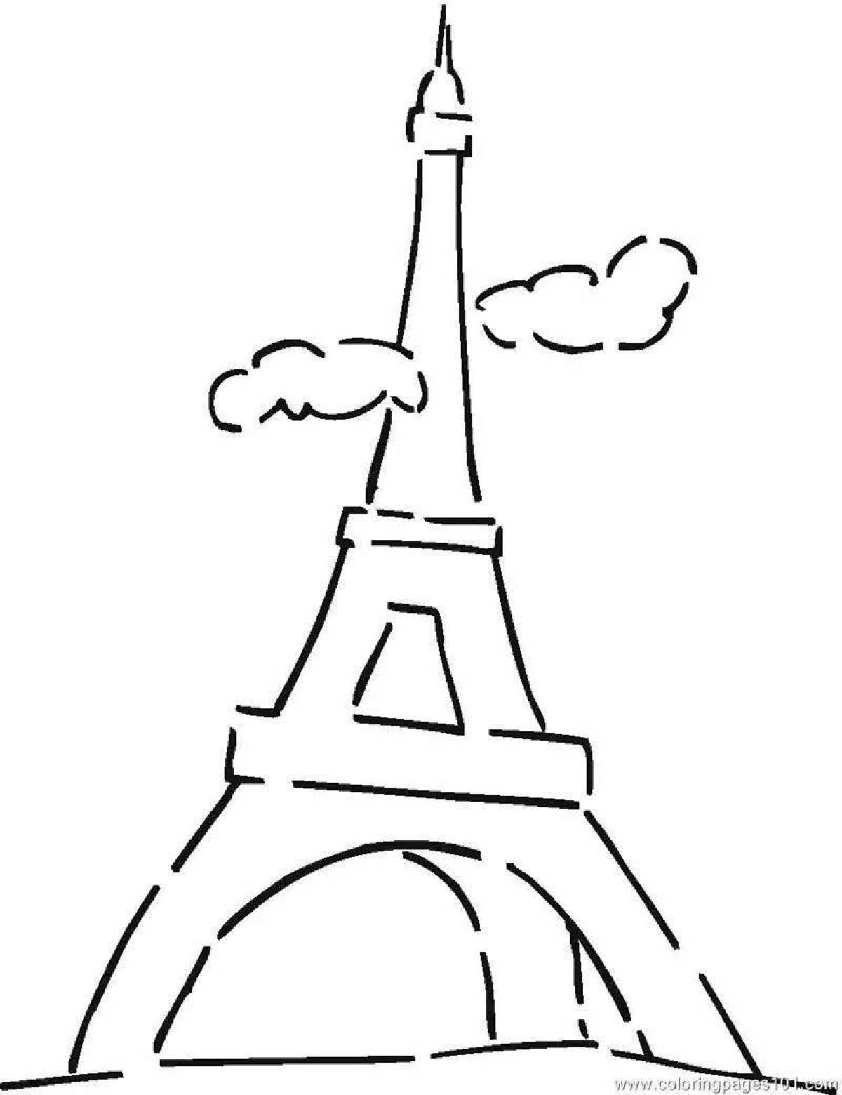 Adorable tower coloring book for kids