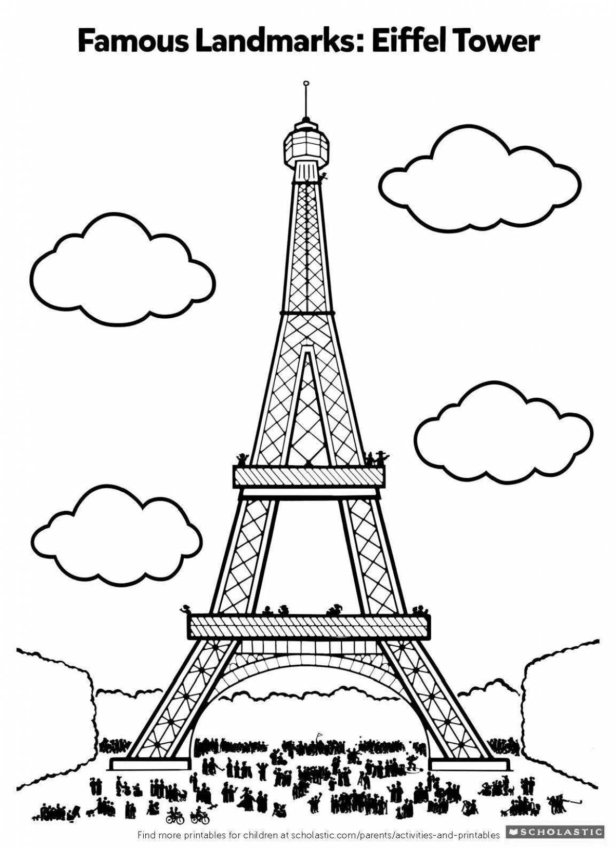 Impressive tower coloring book for kids