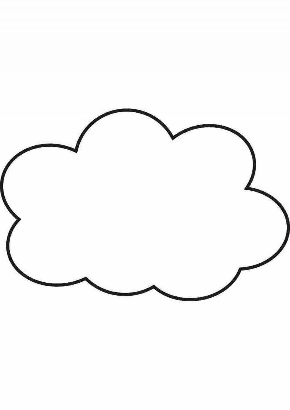Joyful coloring cloud for kids