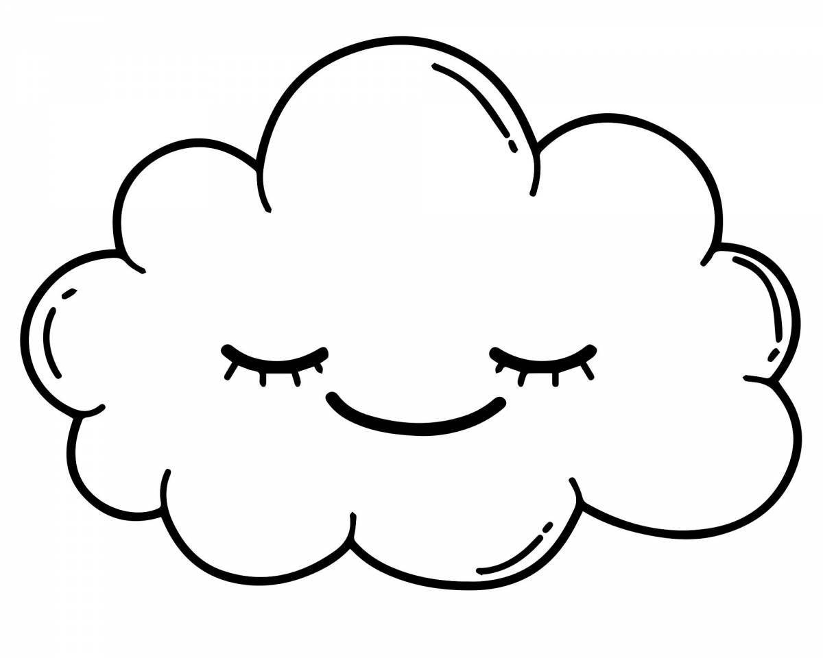 Sunny cloud coloring book for kids