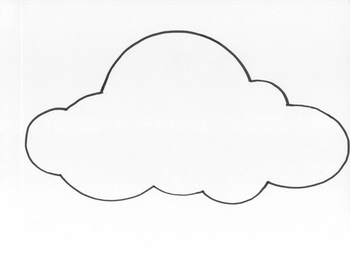 Glittering cloud coloring book for kids