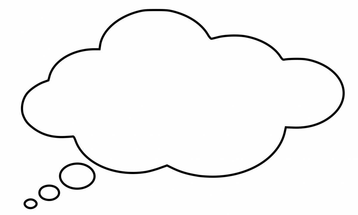 Glorious cloud coloring book for kids