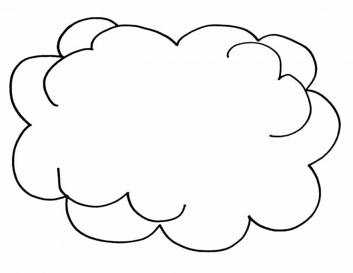 Удивительная страница раскраски облаков для детей