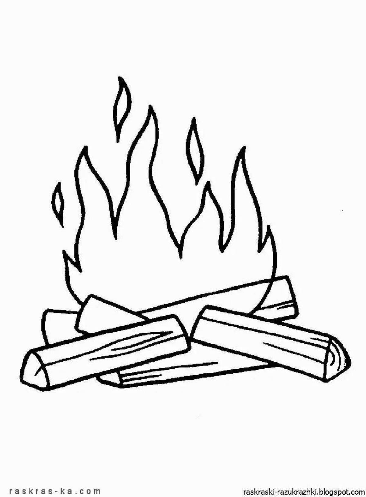 Great bonfire coloring book for kids