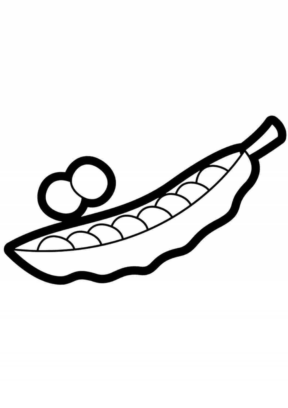 Coloring of sparkling peas for sprouts