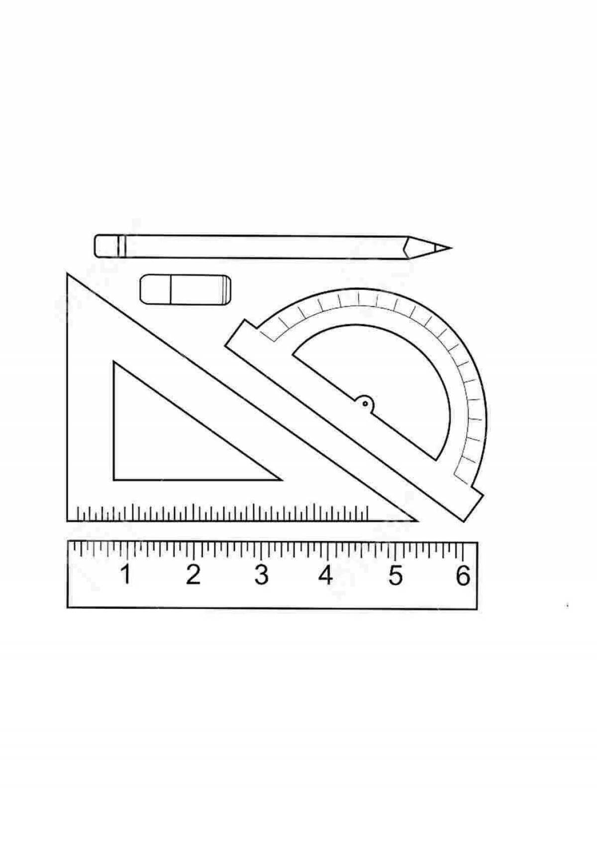 Веселая линейка-раскраска для малышей