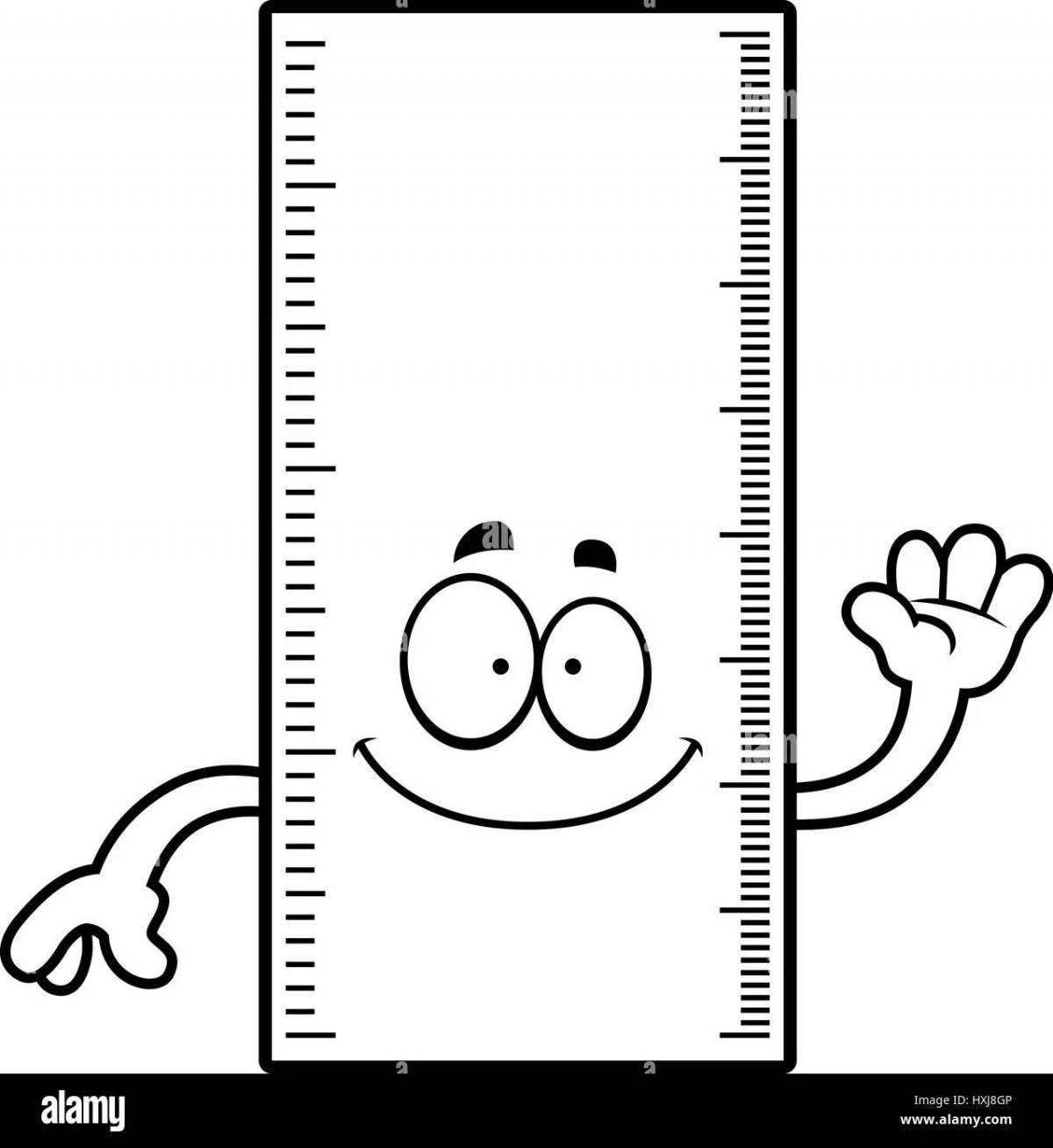 Яркая линейка-раскраска для дошкольников