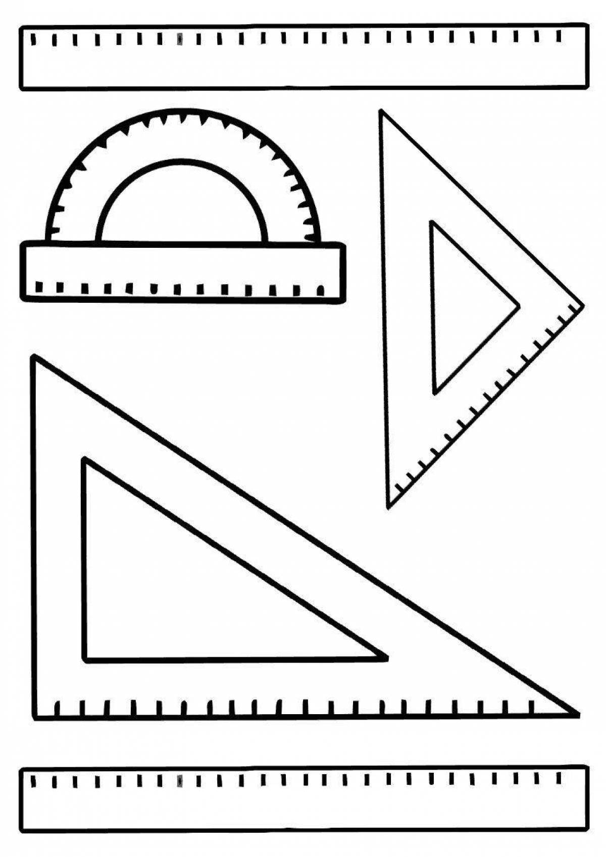 Великолепная раскраска линейки для детей