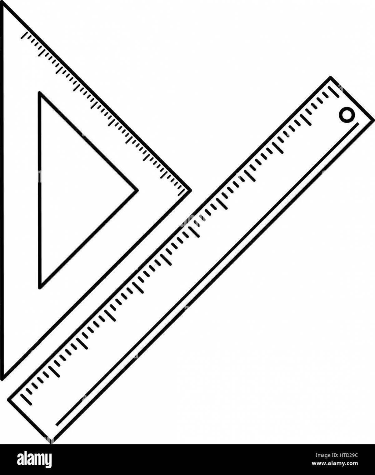 Gorgeous Ruler Coloring Page for Toddlers