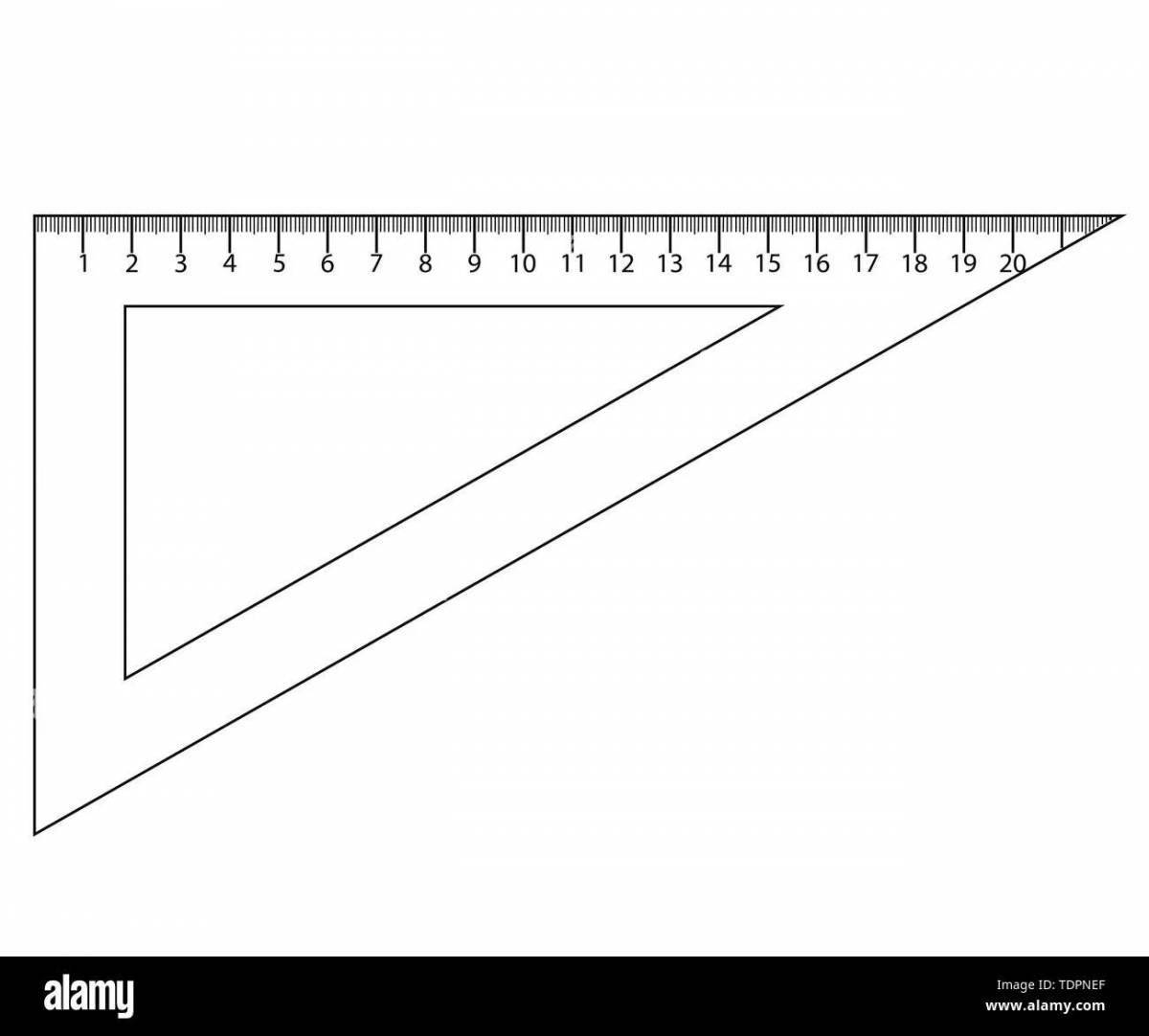 Завораживающая раскраска линейки для школьников