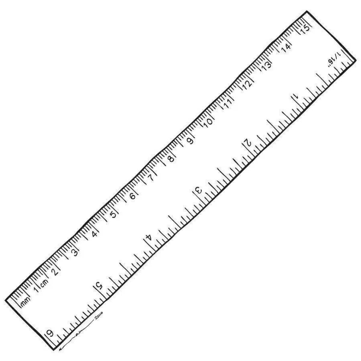 Beautiful preschool ruler coloring page