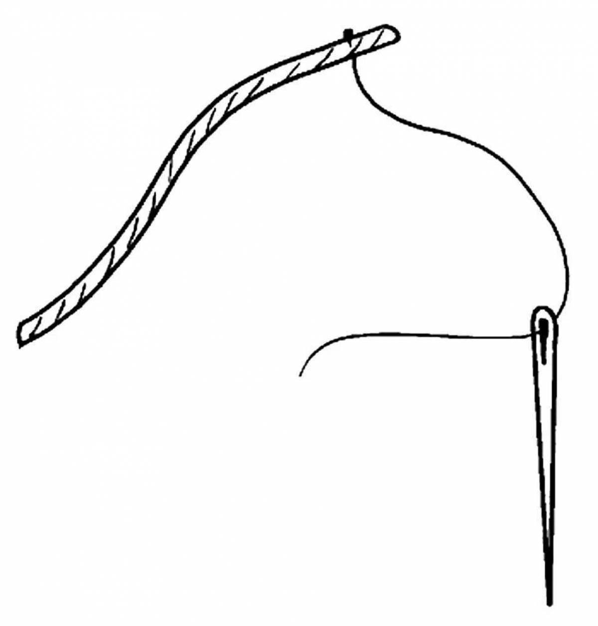 Fun needle coloring for babies