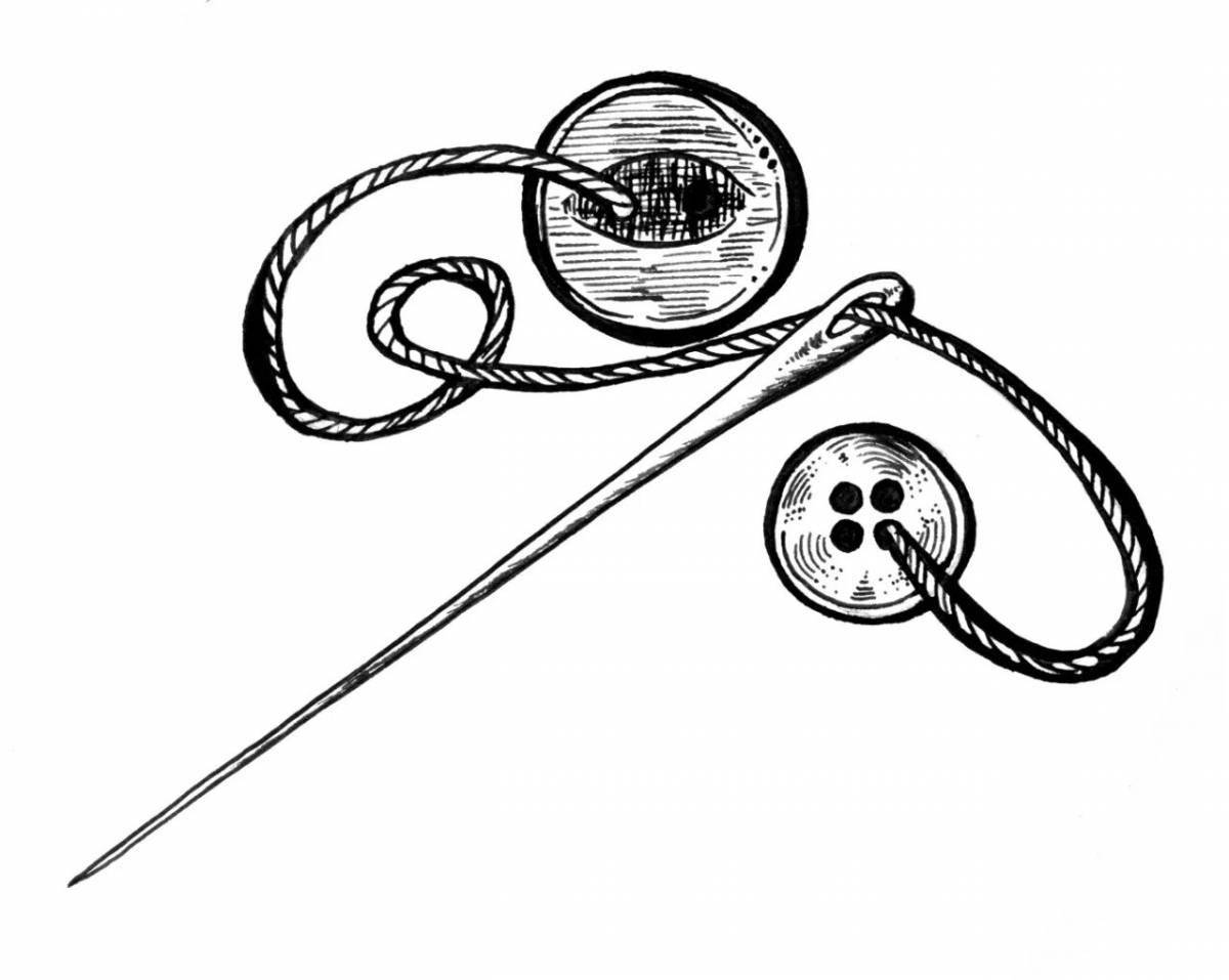 Fun needle coloring for kids