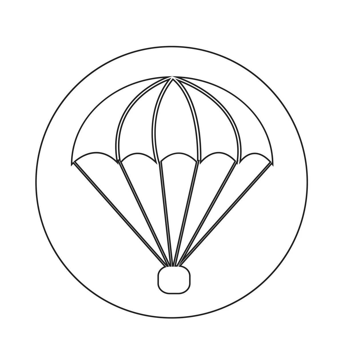 Strong skydiver coloring pages for kids