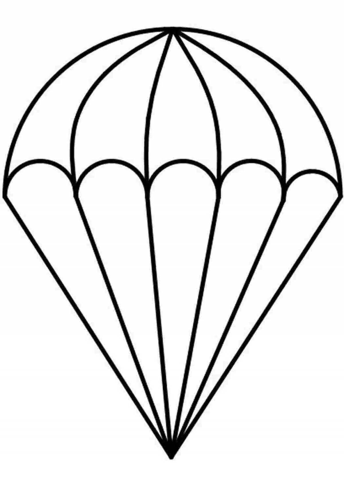 Animated skydivers coloring page for kids