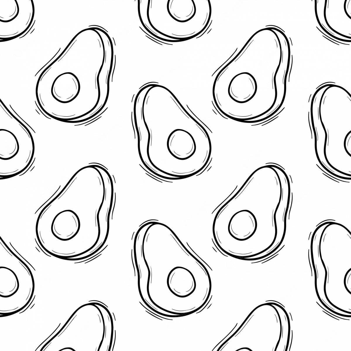 Magic avocado coloring for girls