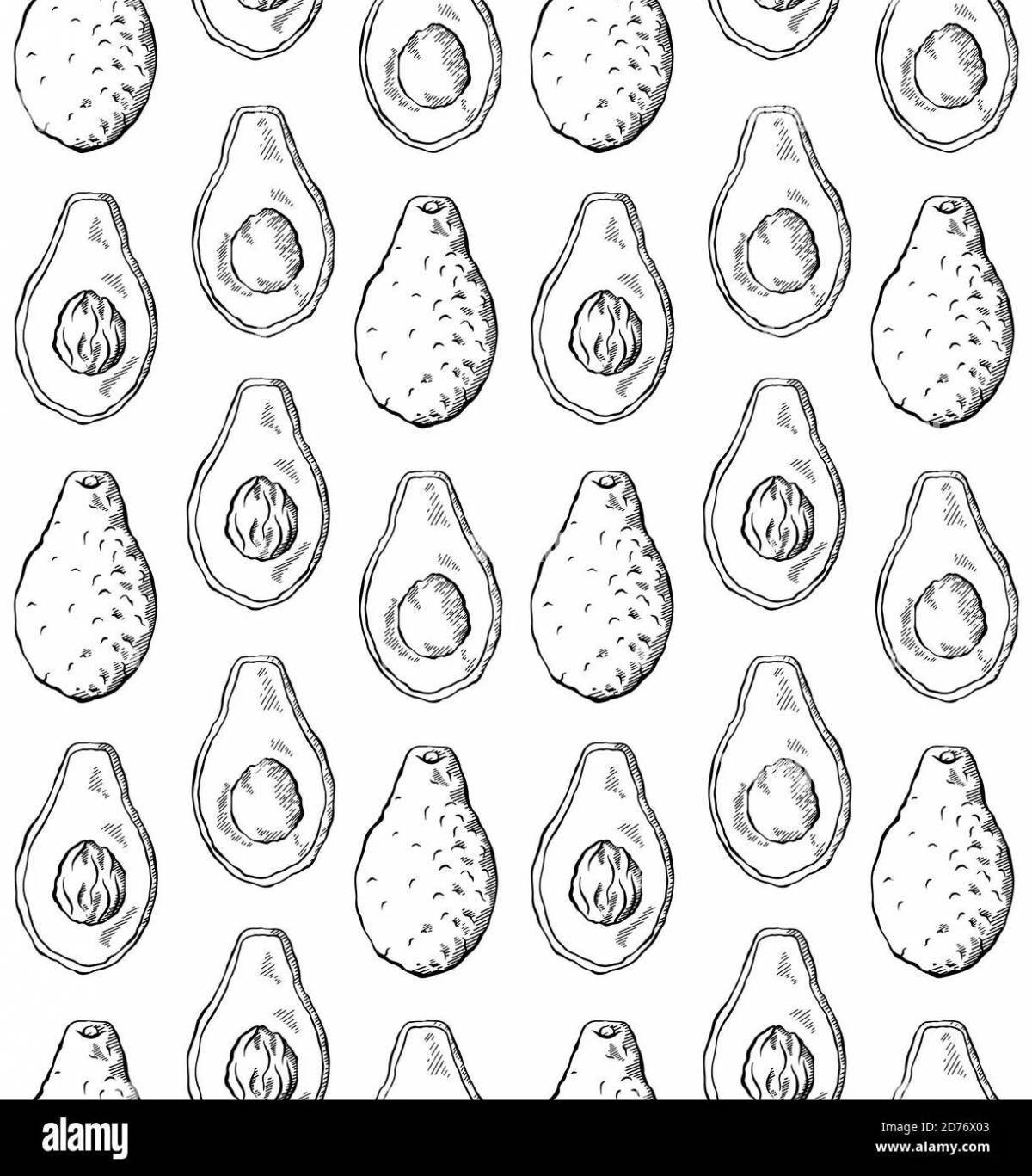 Inspirational avocado coloring book for girls