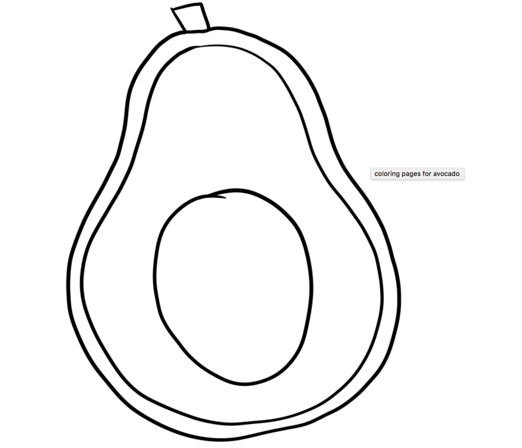 Avocado art coloring for girls