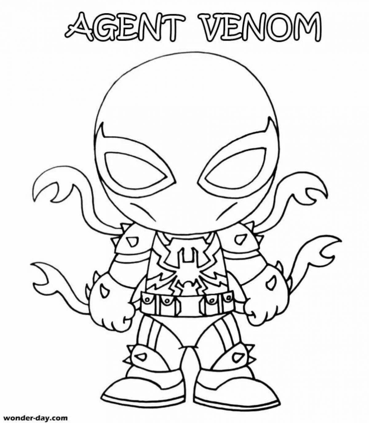 Dazzling venom coloring book for boys