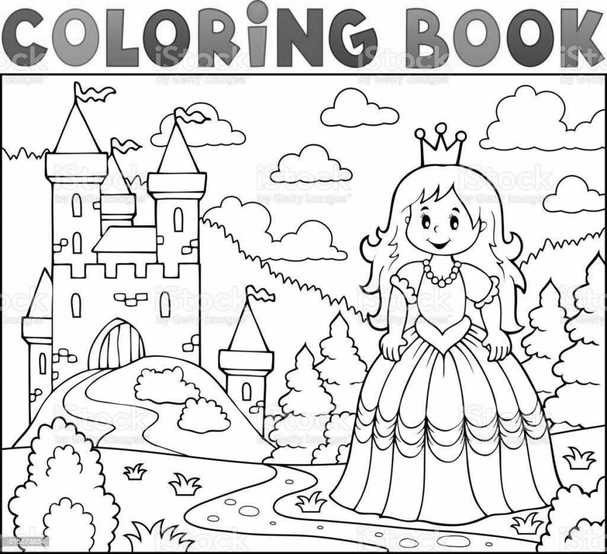 Gorgeous castle coloring book for girls