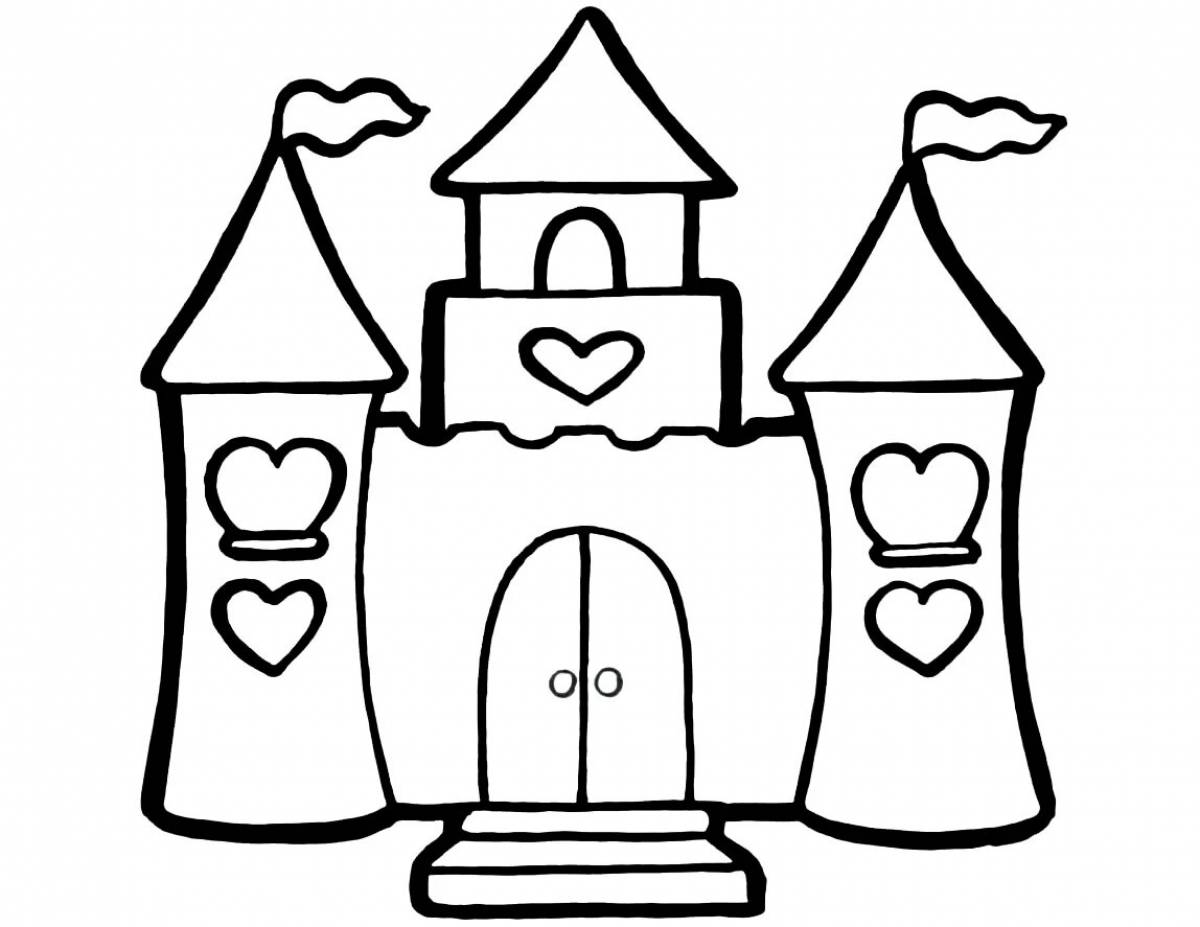 Blossom castle coloring book for girls