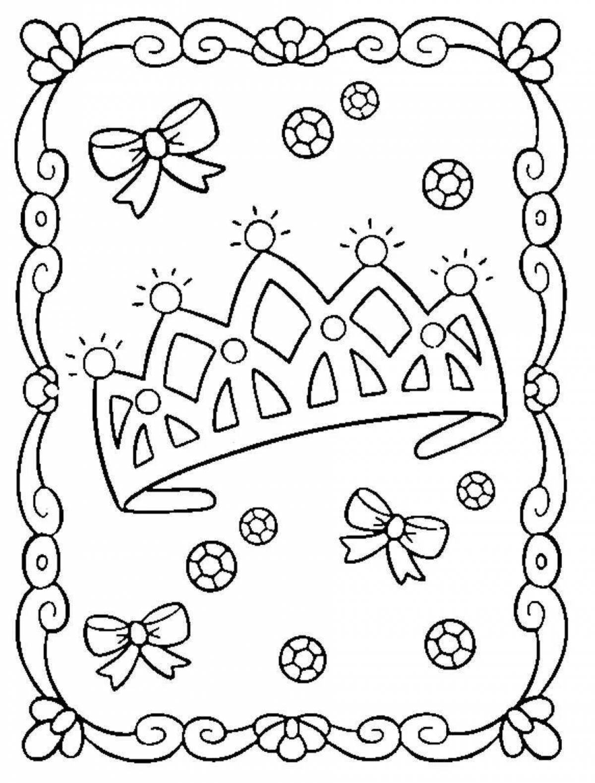 Gorgeous jewelry coloring book for girls
