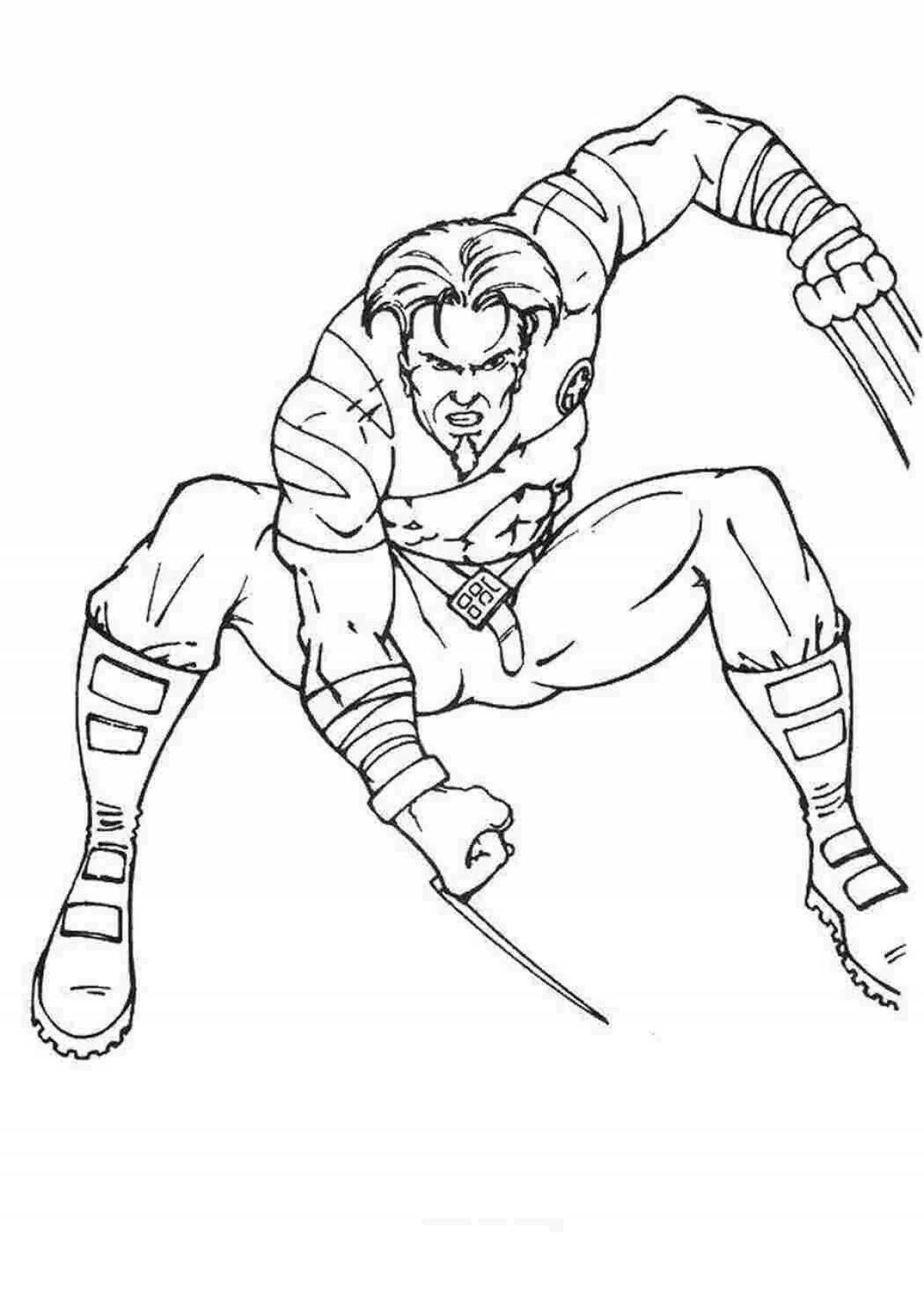 Charming wolverine coloring book for kids