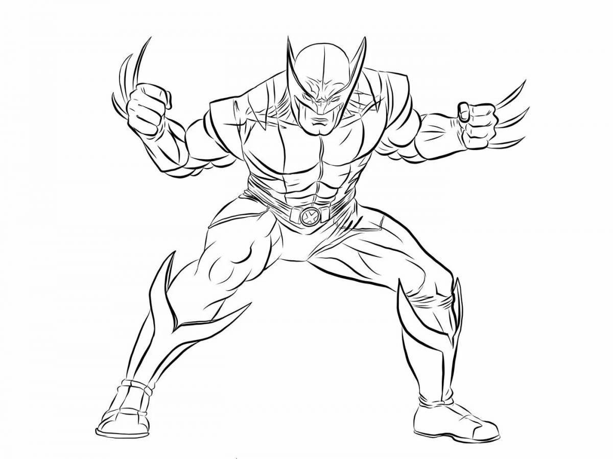 Amazing wolverine coloring pages for kids