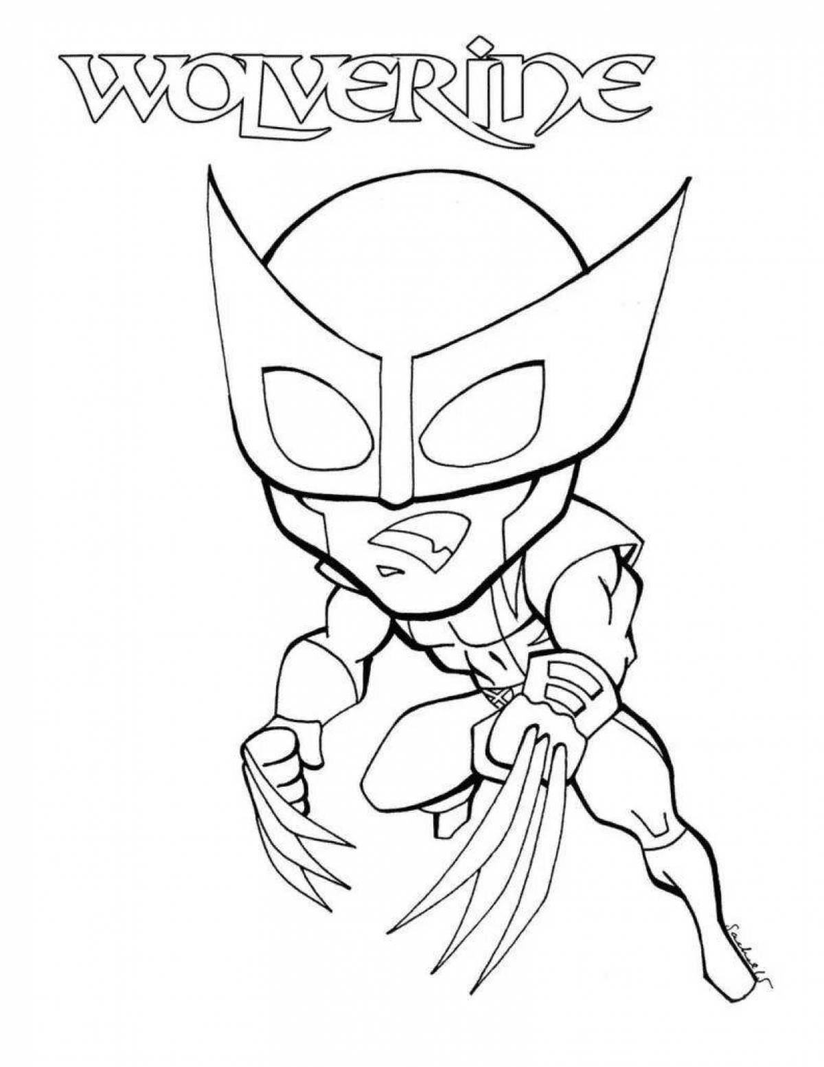 Great wolverine coloring book for kids