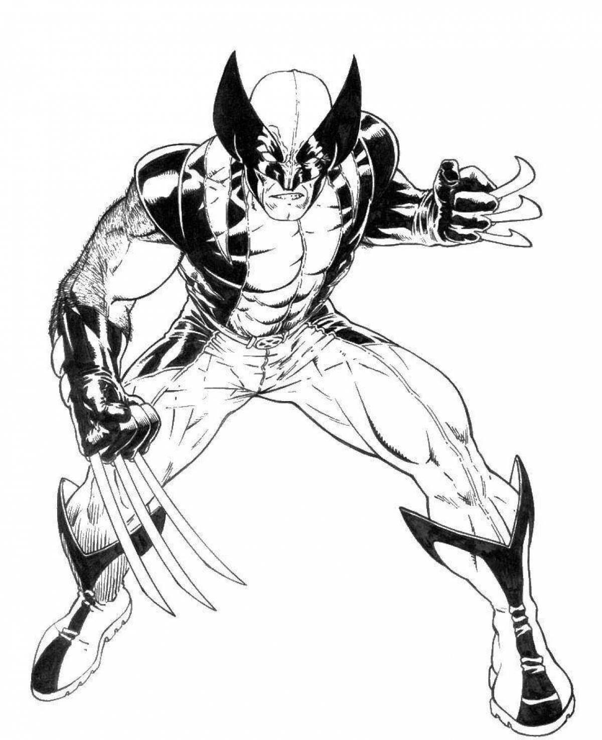 Amazing wolverine coloring book for kids